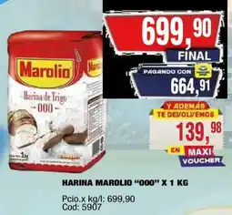 Maxiconsumo Marolio harina de trigo 000 oferta