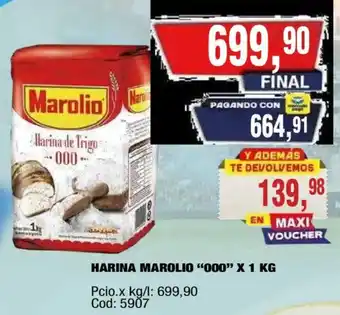 Maxiconsumo Marolio harina de trigo 000 oferta