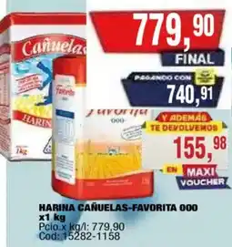 Maxiconsumo Cañuelas harina favorita 000 oferta