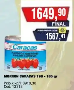 Maxiconsumo Caracas morrones enteros comunes oferta