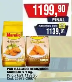 Maxiconsumo Marolio pan rallado rebozador oferta