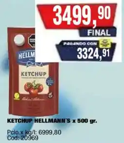 Maxiconsumo Hellmann's ketchup oferta