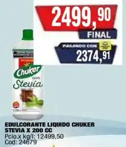 Maxiconsumo Chuker edulcorante liquido con stevia oferta