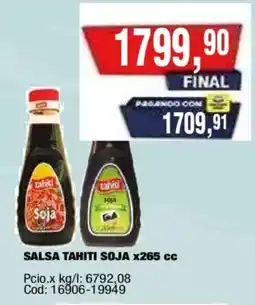 Maxiconsumo Tahiti salsa soja oferta