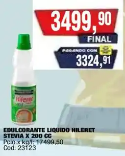 Maxiconsumo Hileret edulcorante liquido stevia oferta
