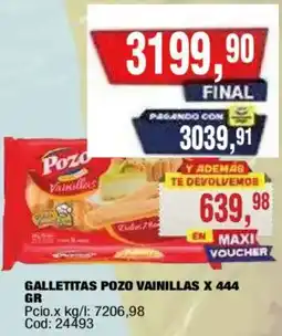 Maxiconsumo Pozo galletitas vainillas oferta