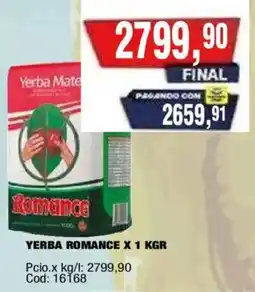Maxiconsumo Romance yerba mate oferta