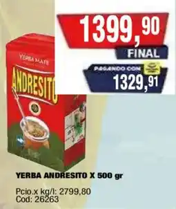 Maxiconsumo Andresito yerba mate oferta