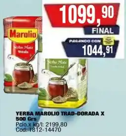 Maxiconsumo Marolio yerba mate trad-dorada oferta