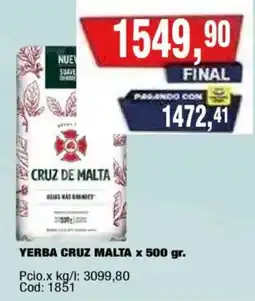 Maxiconsumo Cruz de Malta yerba mate oferta