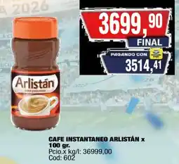 Maxiconsumo Arlistán cafe instantaneo oferta