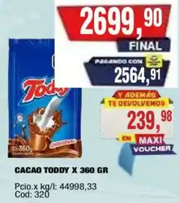 Maxiconsumo Toddy cacao oferta