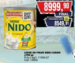 Maxiconsumo Nestle leche en polvo nido f.grow oferta
