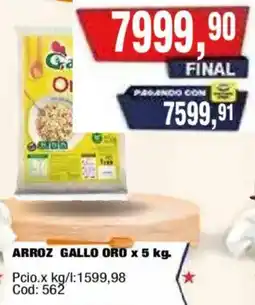 Maxiconsumo Gallo arroz oro oferta