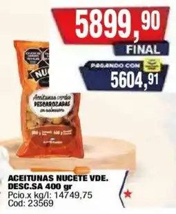 Maxiconsumo Aceitunas verde Pescarozadas en salmuera oferta