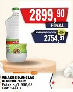 Maxiconsumo D.Anclas vinagre alcohol oferta