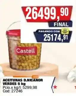 Maxiconsumo Castell aceitunas d.nicanor verdes oferta