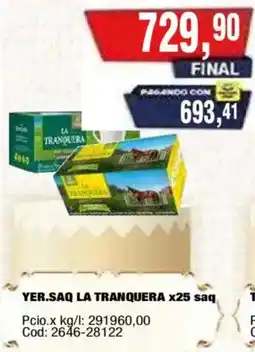 Maxiconsumo La tranquera yerba mate oferta