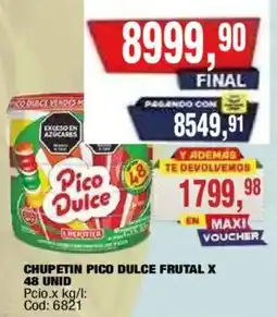 Maxiconsumo Pico Dulce chupetin frutal oferta