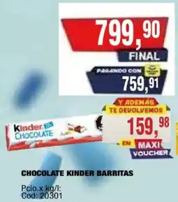 Maxiconsumo Kinder chocolate kinder barritas oferta