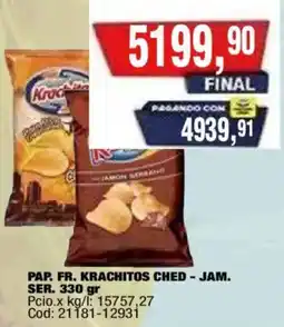 Maxiconsumo Krachitos pap. fr. ched- ser. oferta