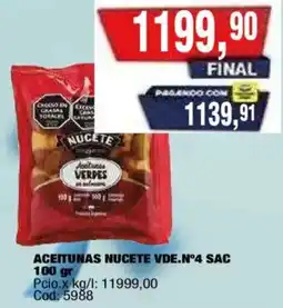 Maxiconsumo Nucete aceitunas verdes oferta