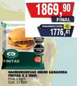 Maxiconsumo Union ganadera hamburguesas finitas oferta