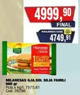 Maxiconsumo Milanesas Gja.sol soja famili oferta