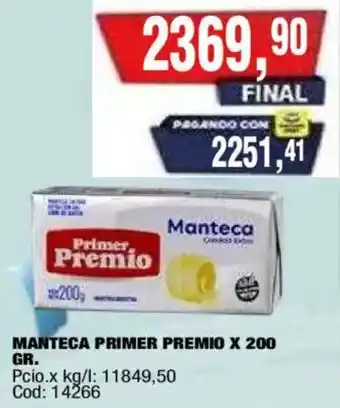 Maxiconsumo Primer premio manteca oferta