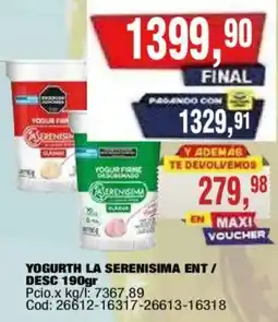 Maxiconsumo La serenisima yogurth oferta