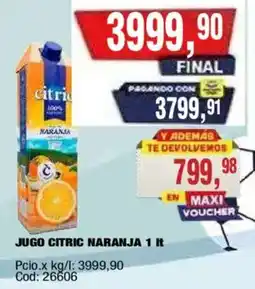 Maxiconsumo Citric jugo naranja oferta