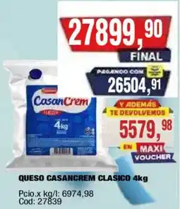 Maxiconsumo Casancrem queso clasico oferta