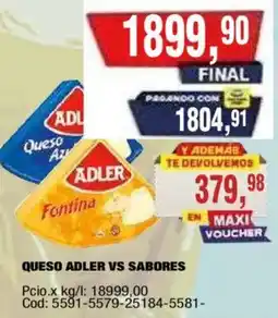 Maxiconsumo Adler queso fontina oferta