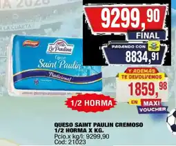 Maxiconsumo La paulina queso saint paulin tradicional oferta