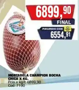 Maxiconsumo Champion mortadela bocha chica oferta