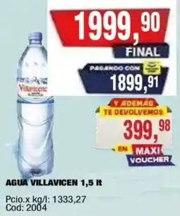 Maxiconsumo Villavicencio agua oferta