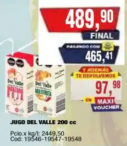 Maxiconsumo Del valle jugo del valle oferta