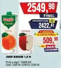Maxiconsumo Baggio Jugo pronto oferta