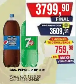 Maxiconsumo Pepsi 7 up oferta