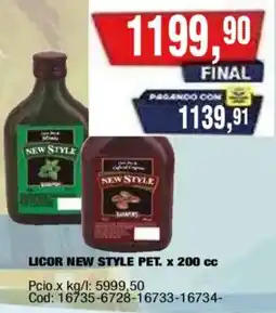Maxiconsumo New style licor oferta