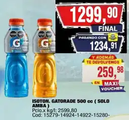 Maxiconsumo Gatorade isoton oferta