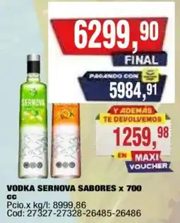 Maxiconsumo Vodka sernova sabores oferta