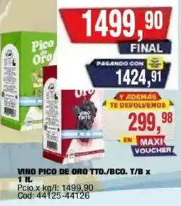 Maxiconsumo Pico de Oro vino tinto oferta