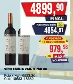 Maxiconsumo Emilia vino var oferta