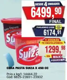 Maxiconsumo Suiza cera pasta oferta