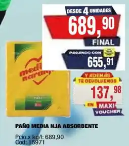 Maxiconsumo Media naja paño absorbente oferta