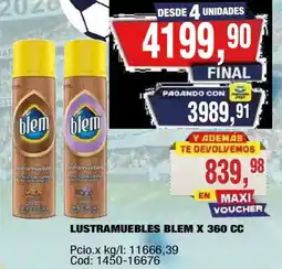 Maxiconsumo Blem lustramuebles oferta