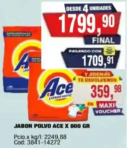 Maxiconsumo Ace jabon polvo x 800 gr oferta