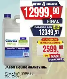 Maxiconsumo Granby jabon liquido oferta