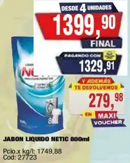 Maxiconsumo Netic jabon liquido oferta